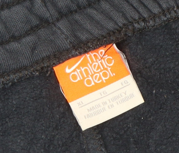 Nike Men's Black XL Fleece Track Pants with Pockets