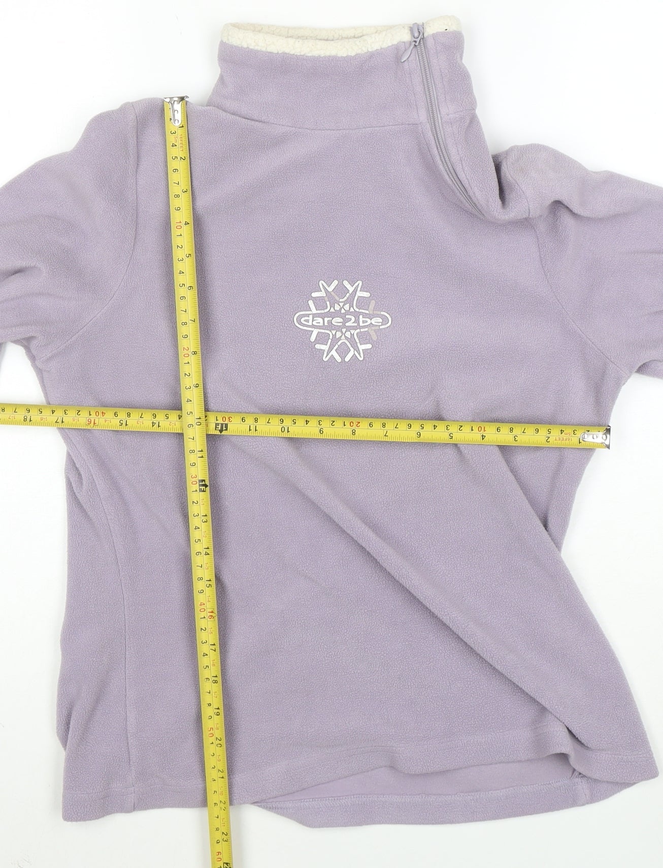 Dare 2b Womens Lilac Fleece 1/4 Zip Pullover Size 12 Snowwear Top