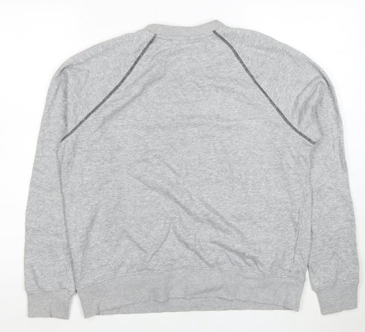FILA Men's Grey L Pullover Sweatshirt Crew Neck Sports Jumper