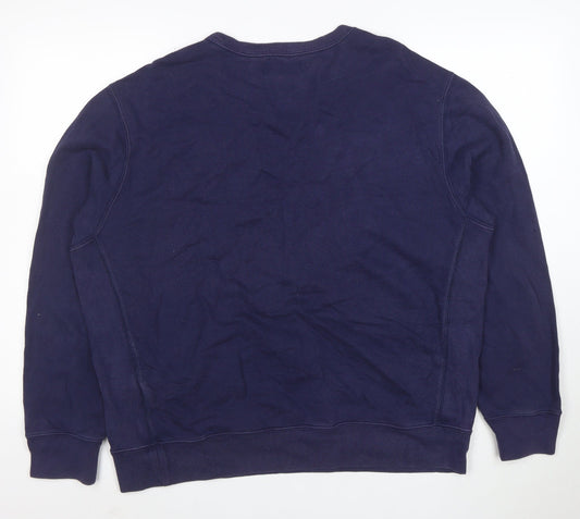 Ralph Lauren Men's Blue XL Crew Neck Cotton Sweatshirt
