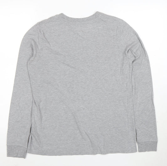 Nike Men's Grey Long Sleeve 'Born To Hoop' Sports T-Shirt Size M