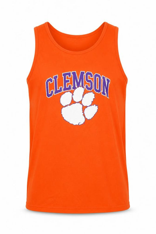 Champion Men's Orange Clemson Sleeveless Graphic T-Shirt Size M