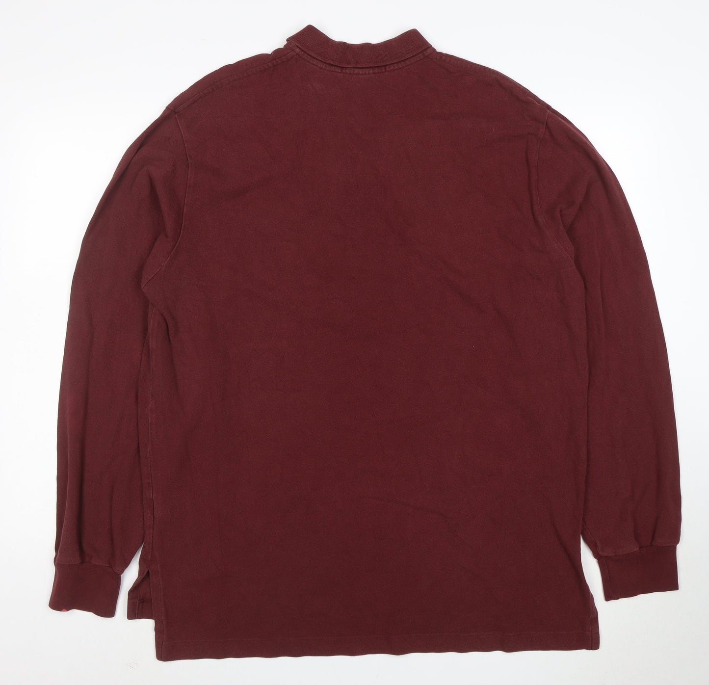 Ralph Lauren Men's Brown XL Long Sleeve Cotton Polo Shirt