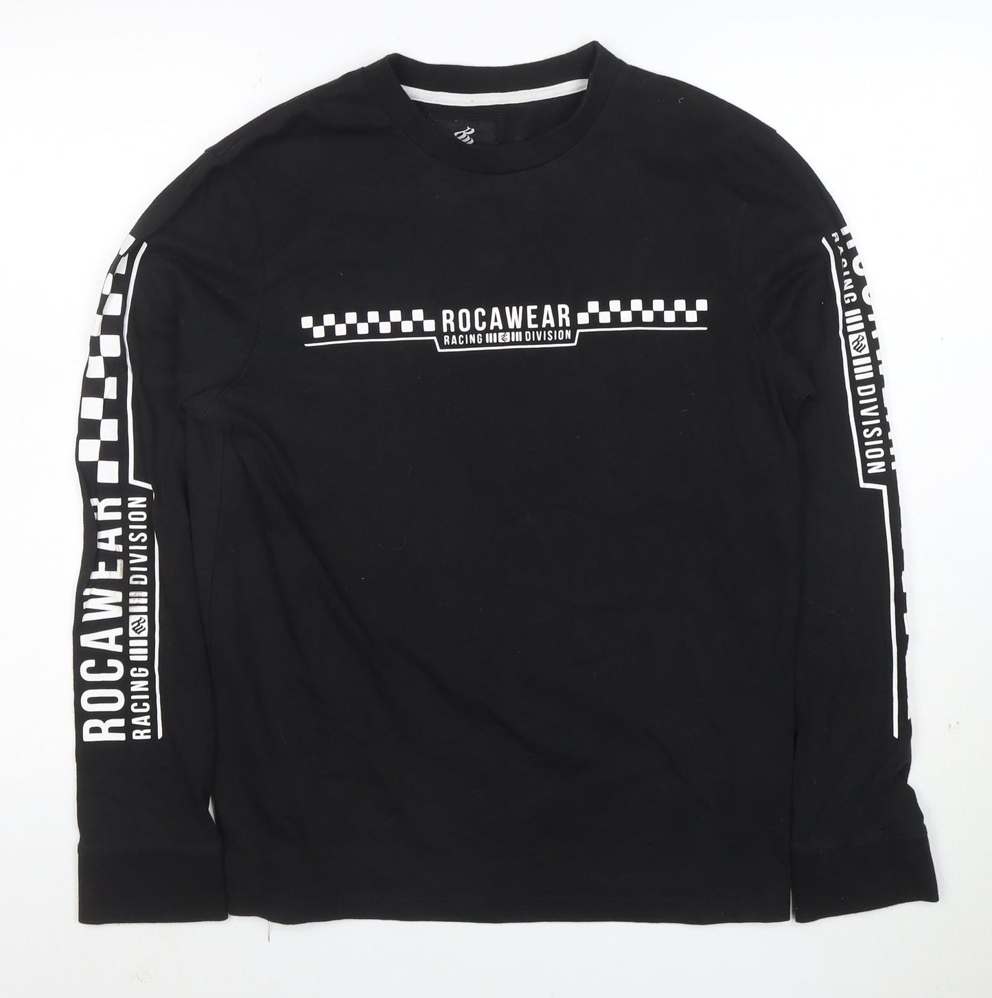 Rocawear Men's Black Racing Division Long Sleeve T-Shirt M