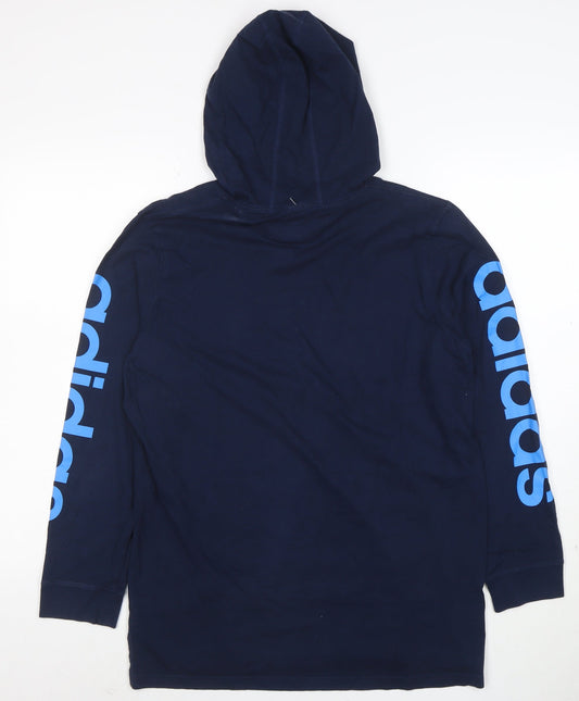adidas Men's Blue XL Pullover Hoodie Long Sleeve Sportswear
