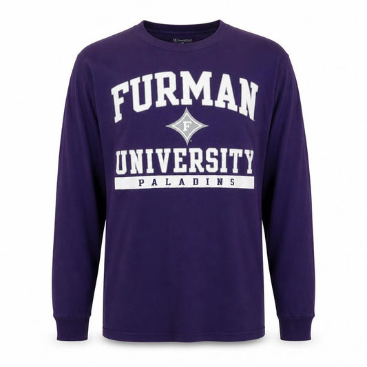 Champion Men's Purple Furman University Long Sleeve T-Shirt Size M