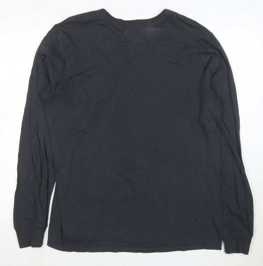Nike Men's Black Long Sleeve Athletic Graphic T-Shirt Size L