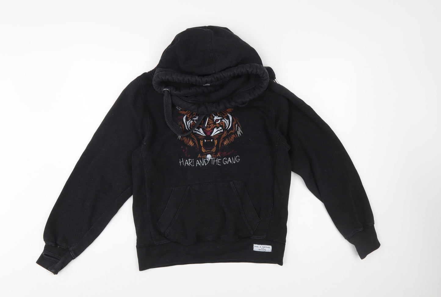 Hari and The Gang Women's Black Tiger Pullover Hoodie Size S