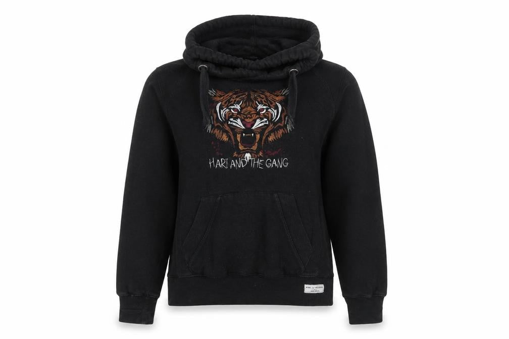 Hari and The Gang Women's Black Tiger Pullover Hoodie Size S