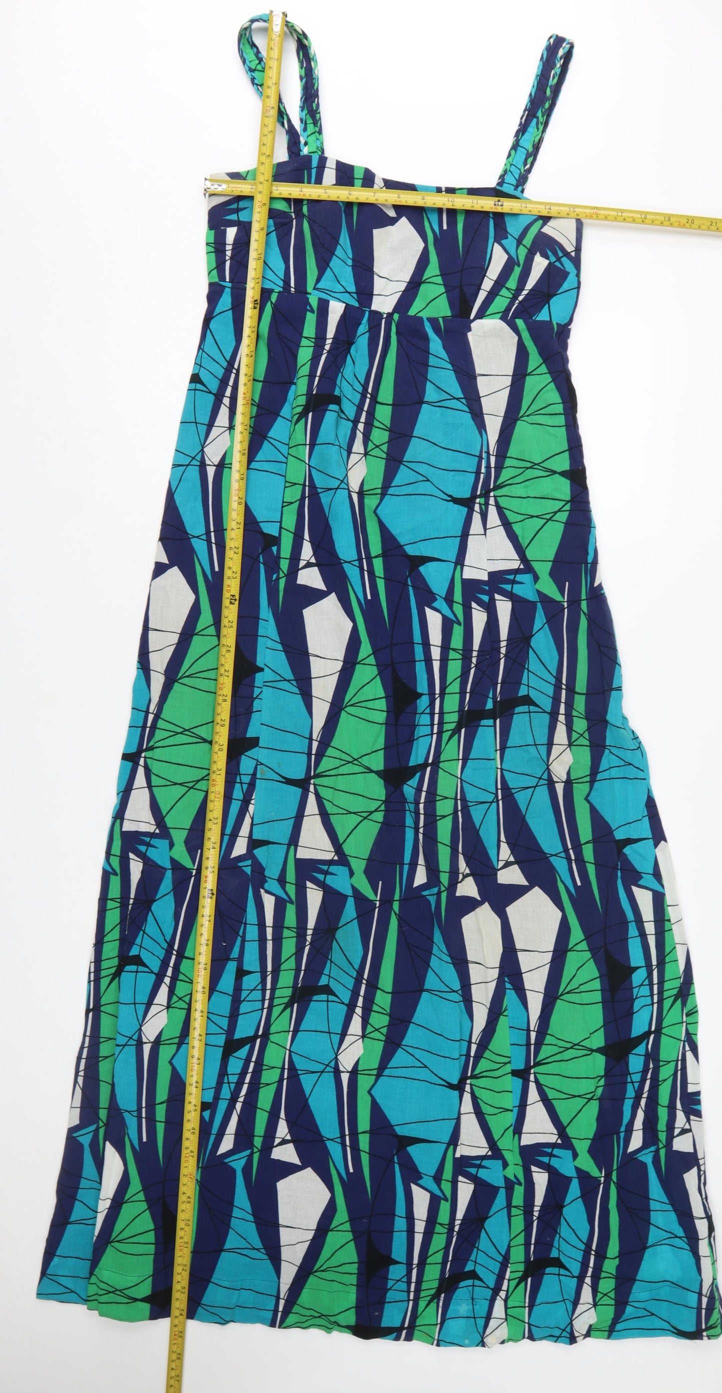 Monsoon Womens Multicoloured Size 10 A-Line Cotton Sleeveless Midi Dress