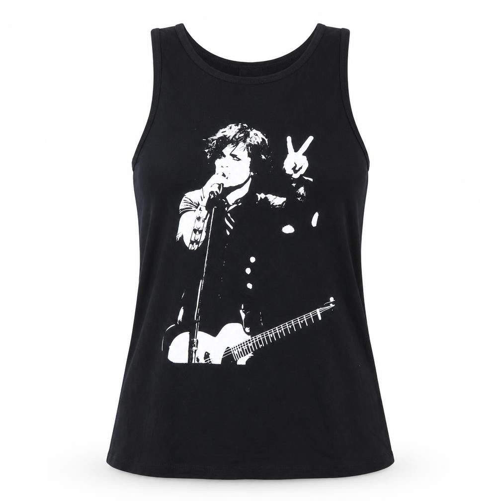 Death Kitty Women's Black Cotton Rock Music Tank Top Size 18