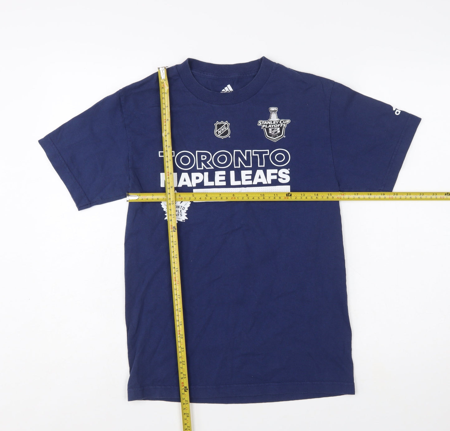 Adidas Mens Navy Toronto Maple Leafs Short Sleeve T-Shirt Size S