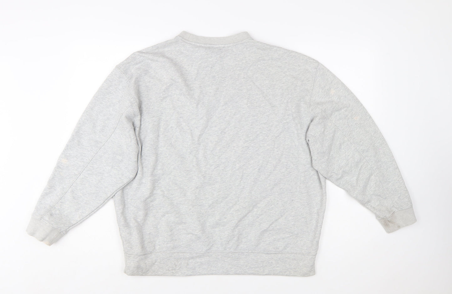 Adidas Women's Grey Cotton Blend Crew Neck Sweatshirt Size 10