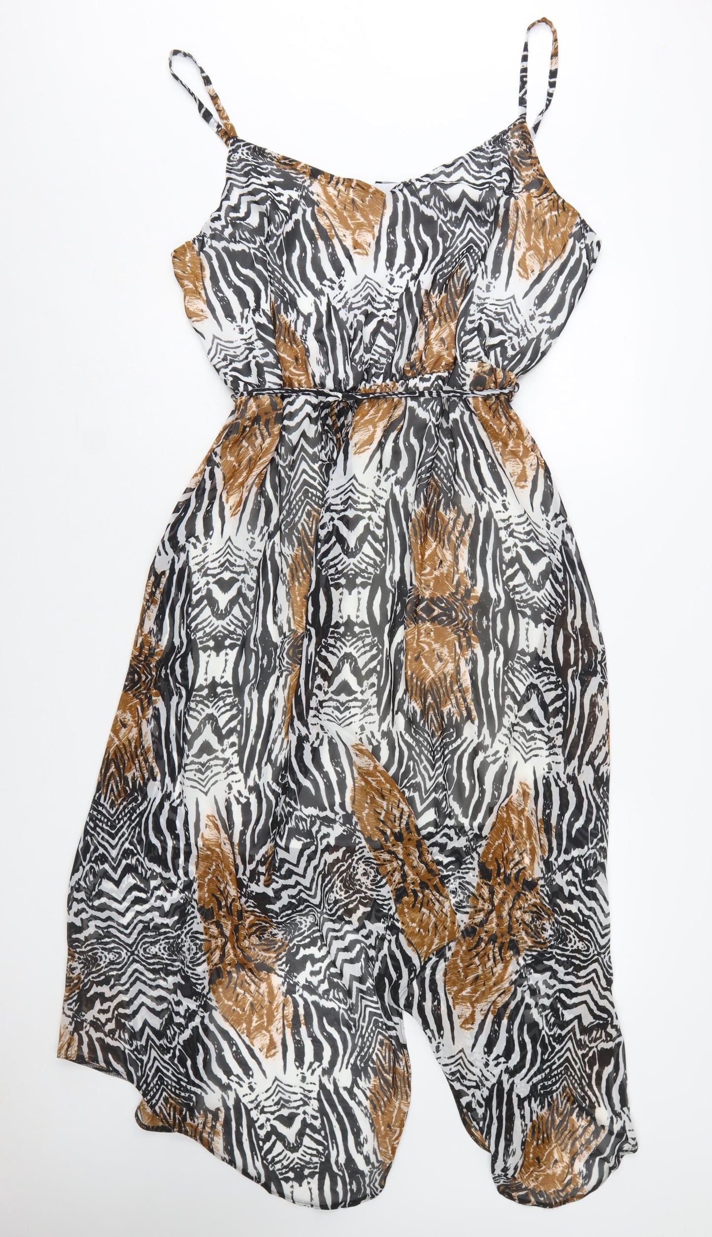 M&Co Women’s Multicoloured Animal Print Midi Slip Dress Size 20