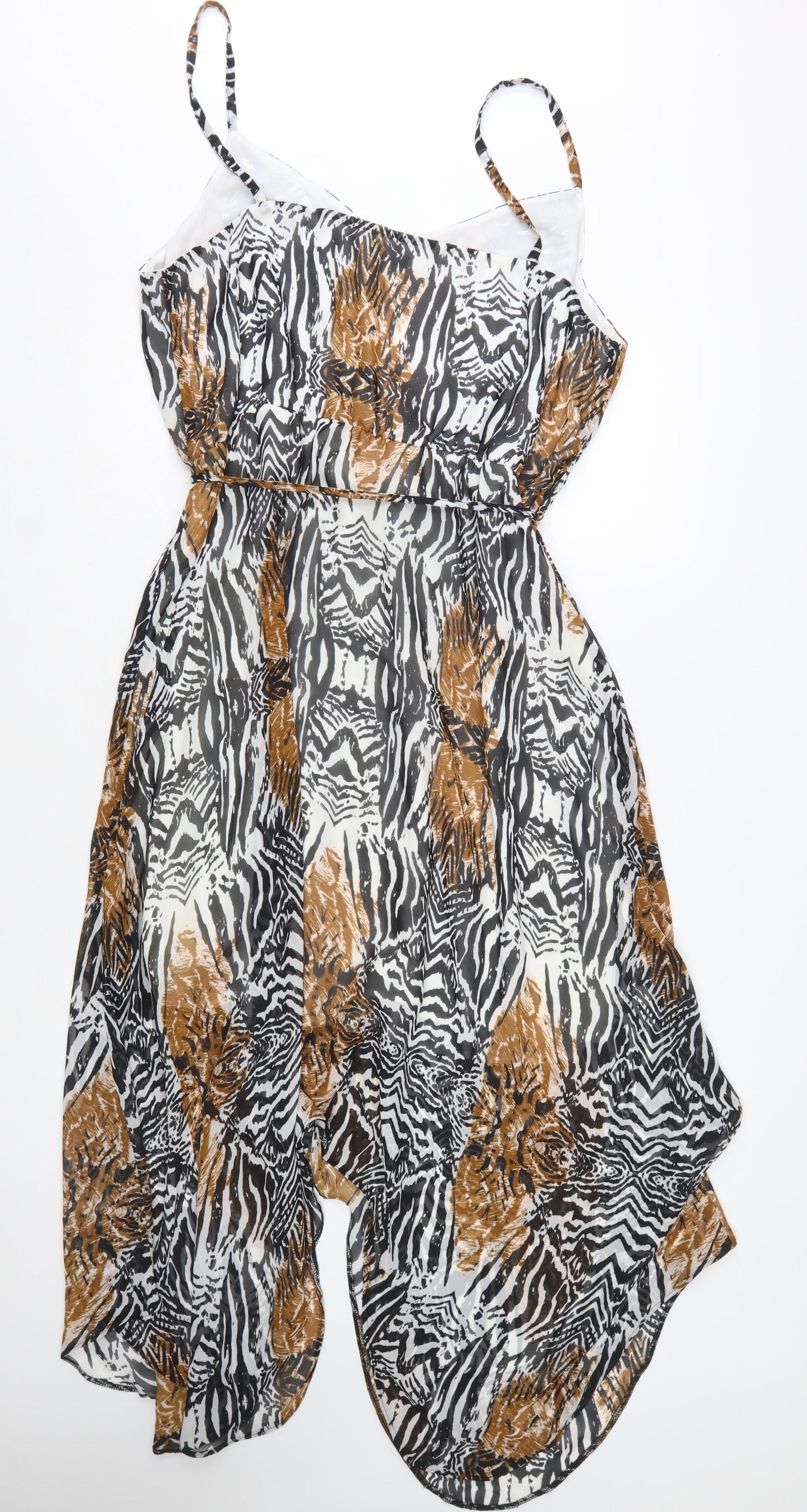 M&Co Women’s Multicoloured Animal Print Midi Slip Dress Size 20