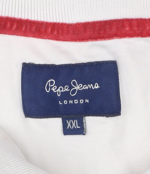 Pepe Jeans Men’s Multicoloured Geometric Polo Shirt Size 2XL