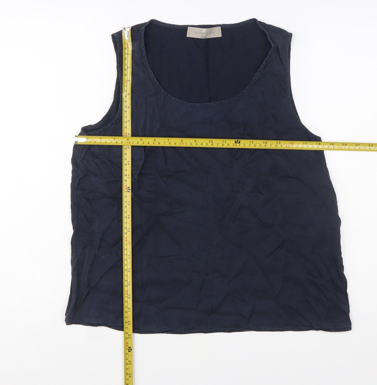 Paul Costelloe Living Studio Women's Blue Viscose Tank Top Size 12