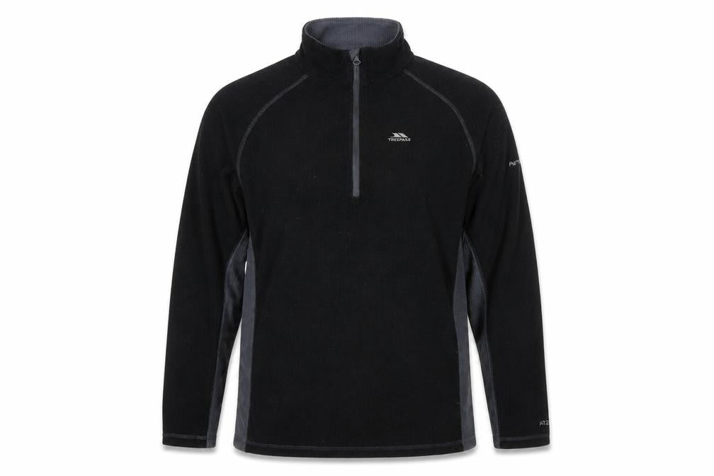 Trespass Mens Black XL Fleece Pullover High Neck Sweatshirt Outdoor