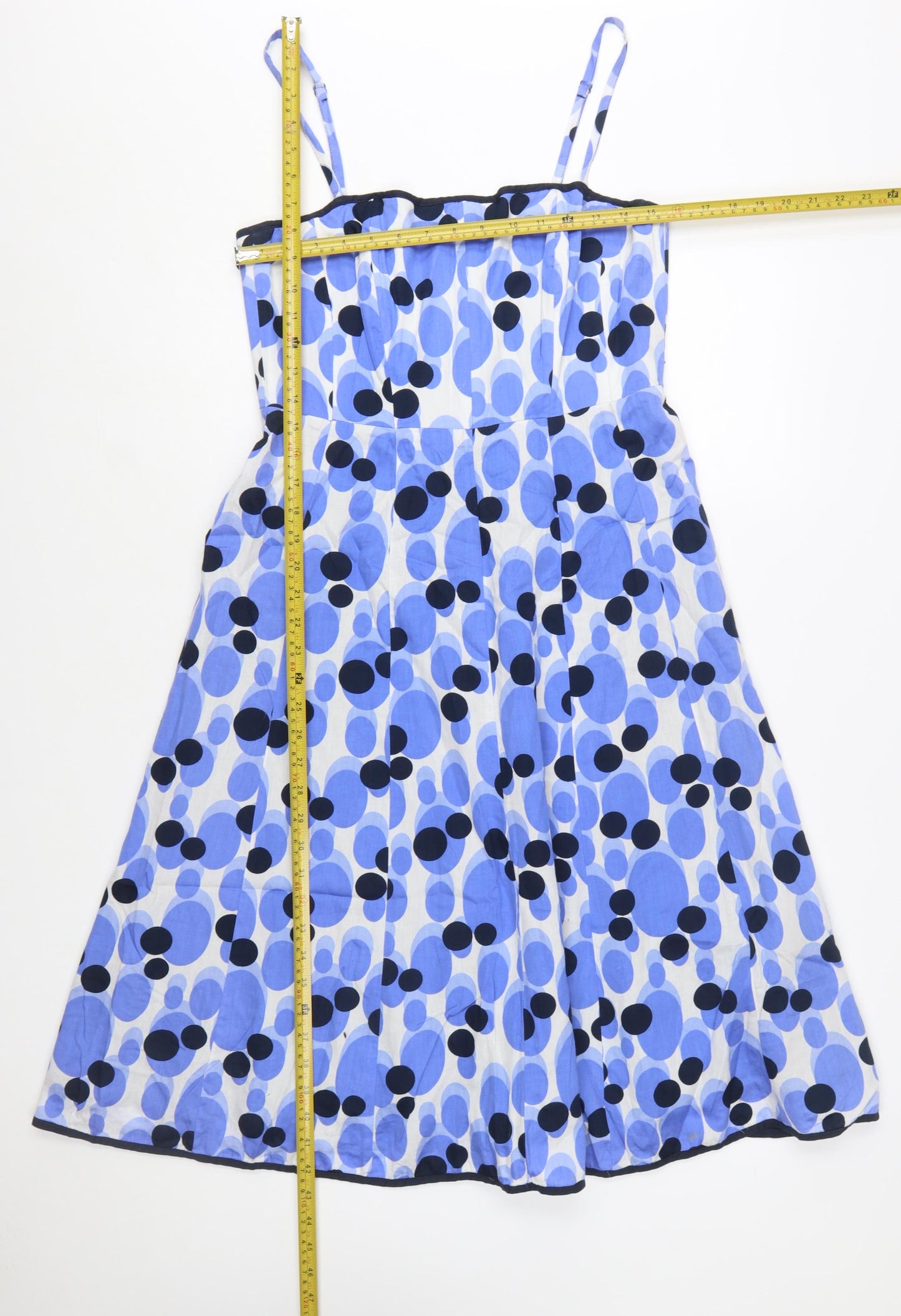 Kaliko Women's Blue Polka Dot Fit & Flare Dress Size 14