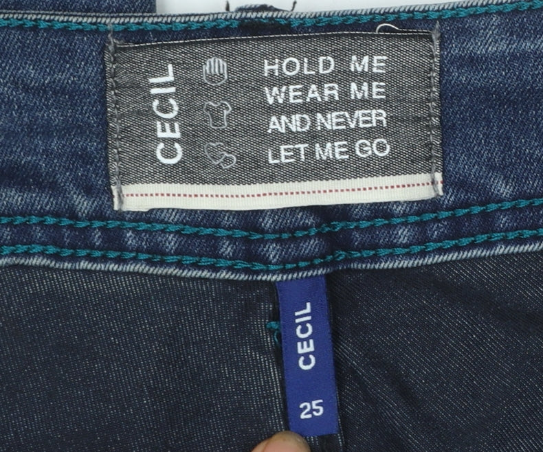 Cecil Womens Blue Skinny Stretch Jeans Size 25 Slim Fit Denim