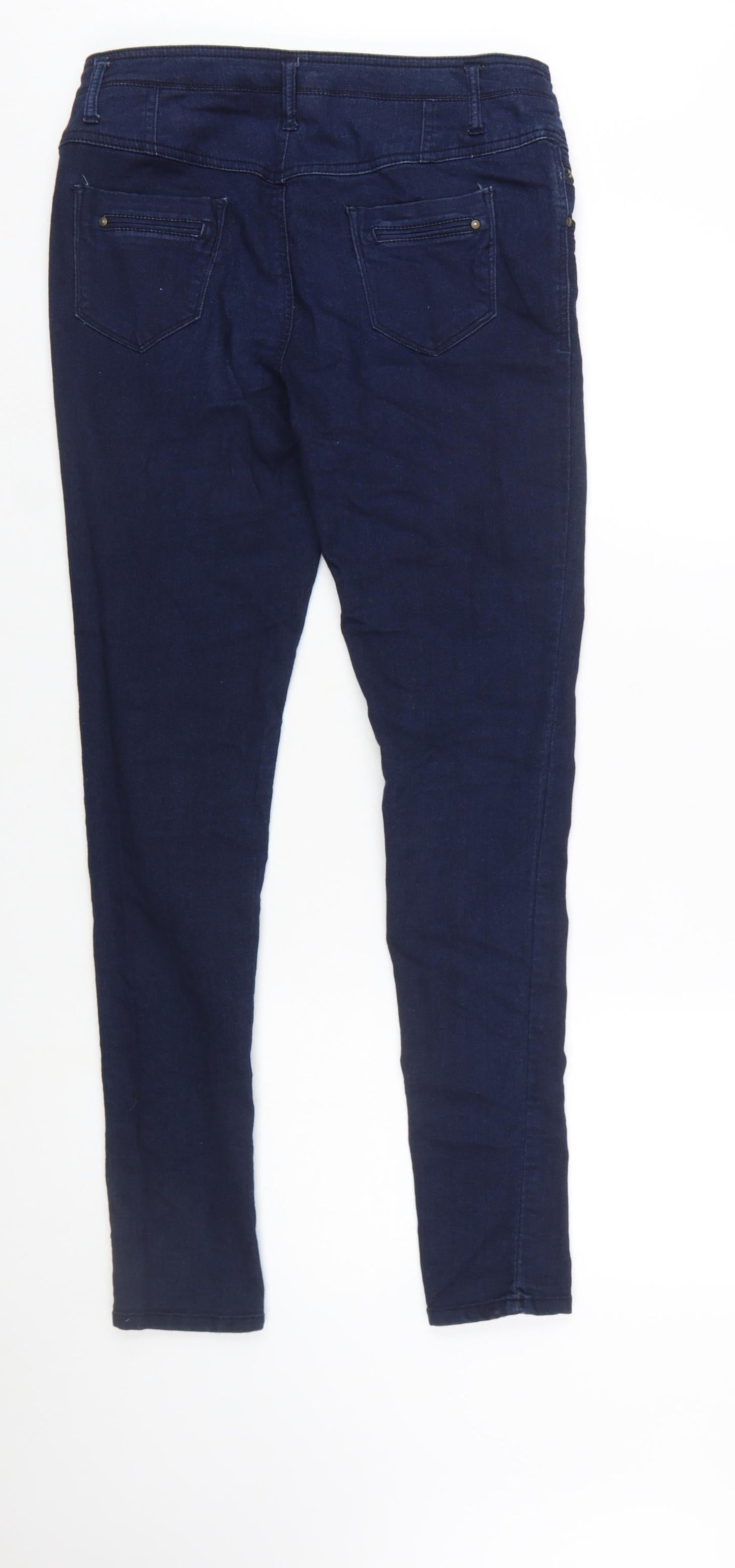 Denim Co. Women's Blue Skinny Jeans Size 12 Mid Rise Stretch