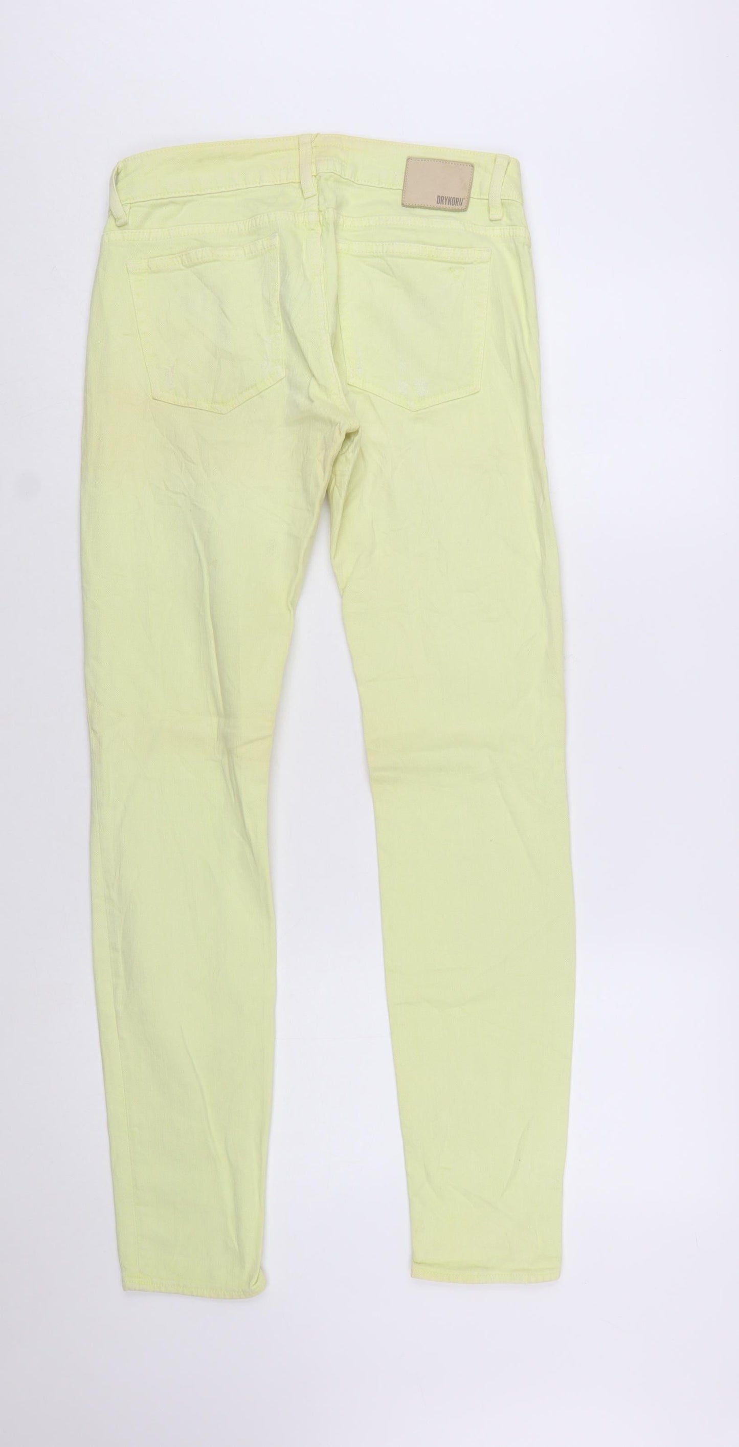 Drykorn Women's Yellow Skinny Jeans Size 27 Slim Fit Denim