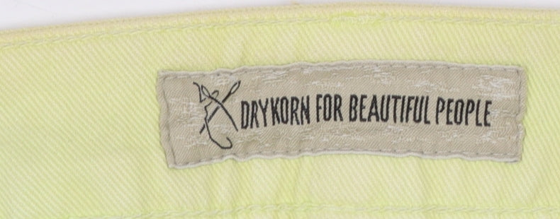 Drykorn Women's Yellow Skinny Jeans Size 27 Slim Fit Denim