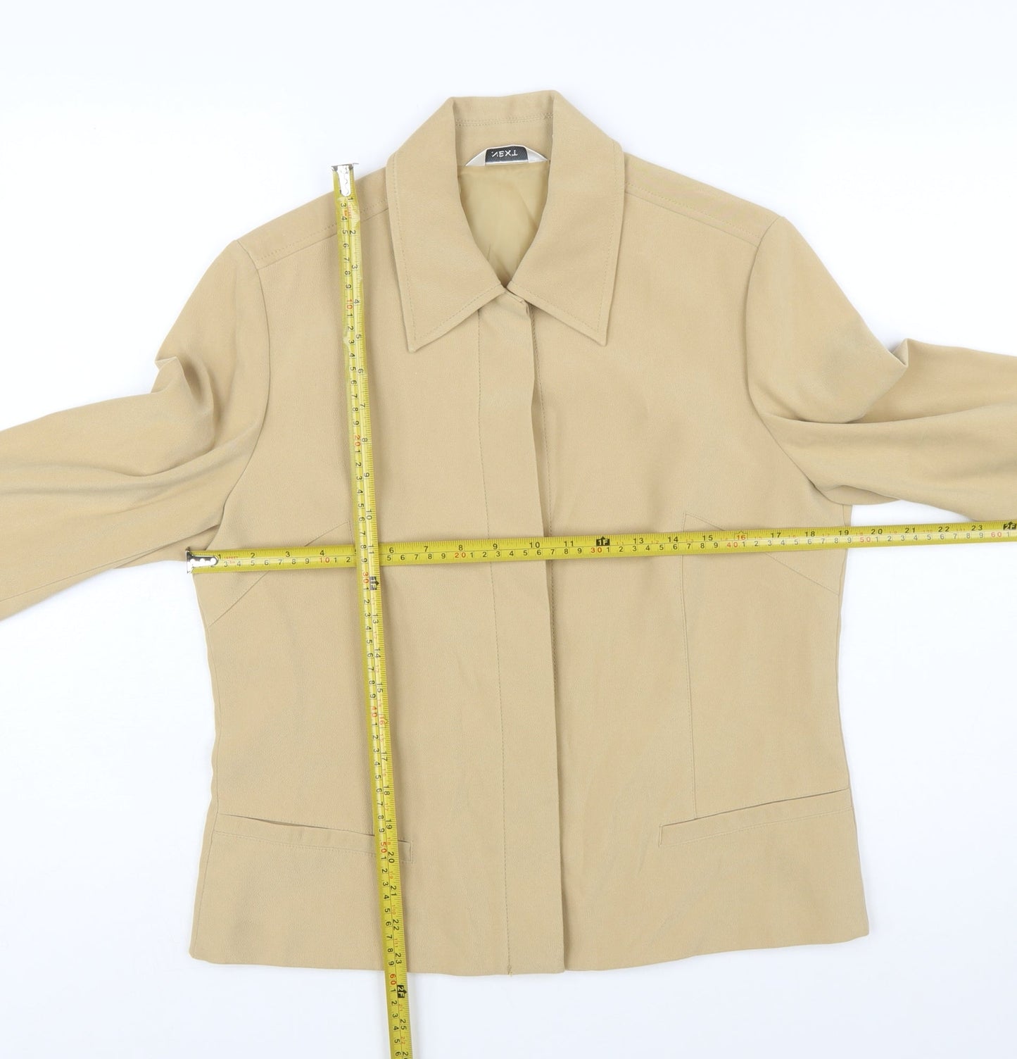 Next Women's Beige Tailored Suit Jacket UK 10 Regular Fit