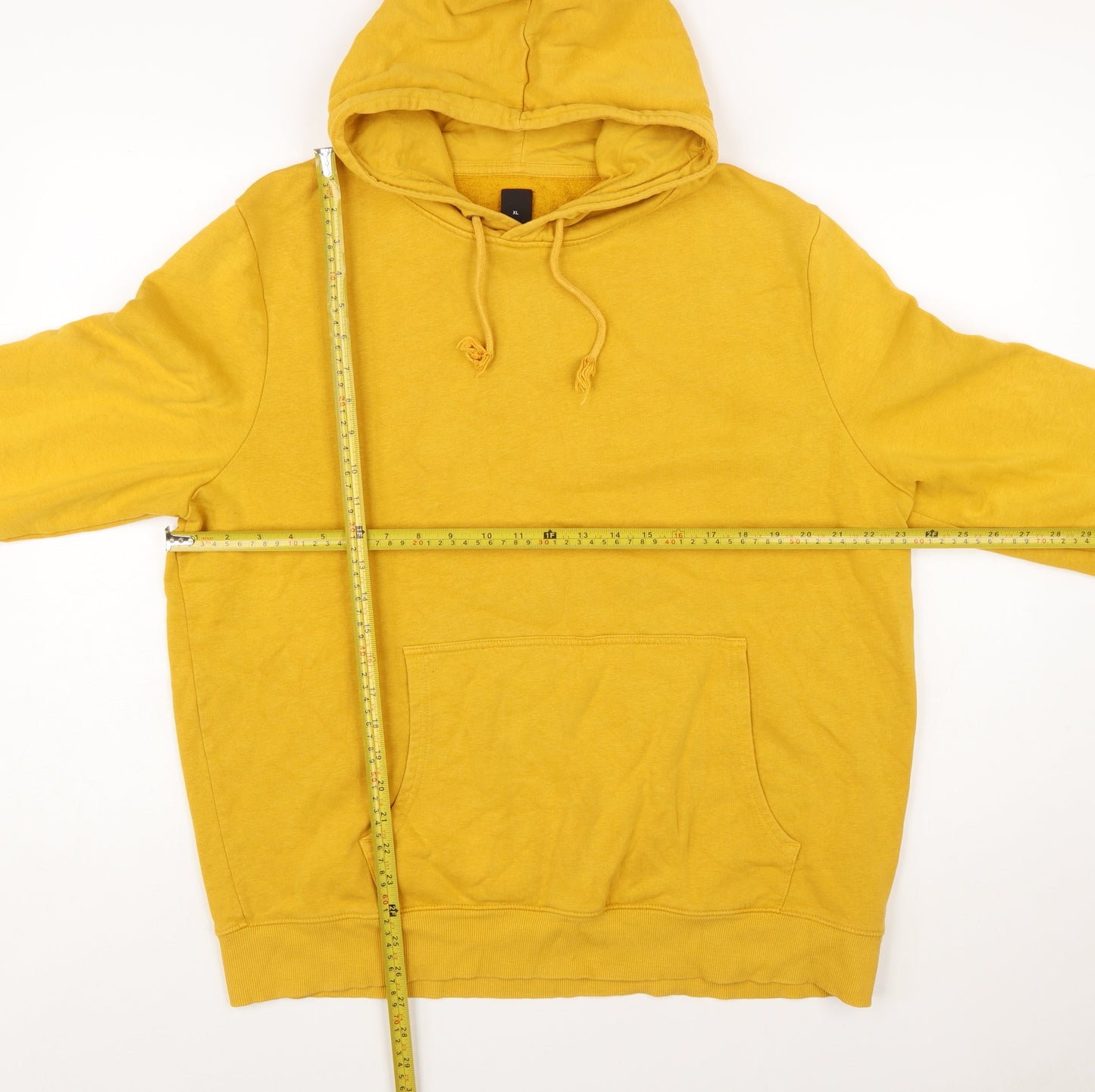 New Look Men’s Yellow XL Pullover Hoodie Cotton Blend