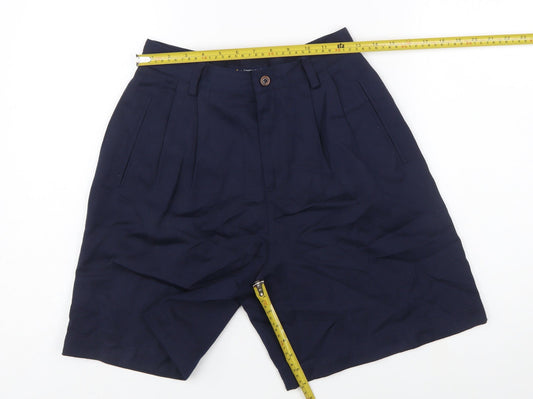 Lizsport Women's Blue Bermuda Pleated Shorts Size 10