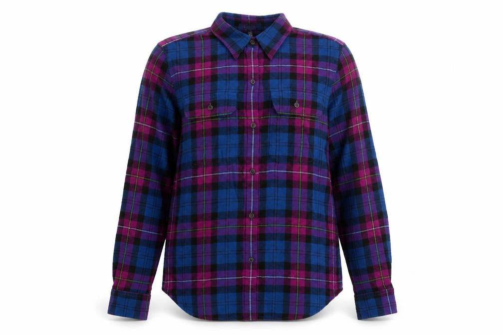 Chaps Women's Multicoloured Plaid Cotton Long Sleeve Button-Up Shirt M
