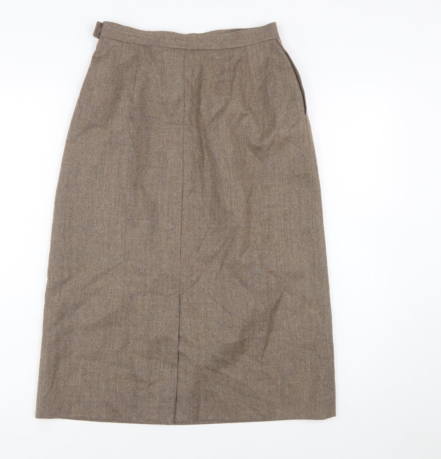 Post Horn Women's Brown Wool Midi Pencil Skirt Size 10