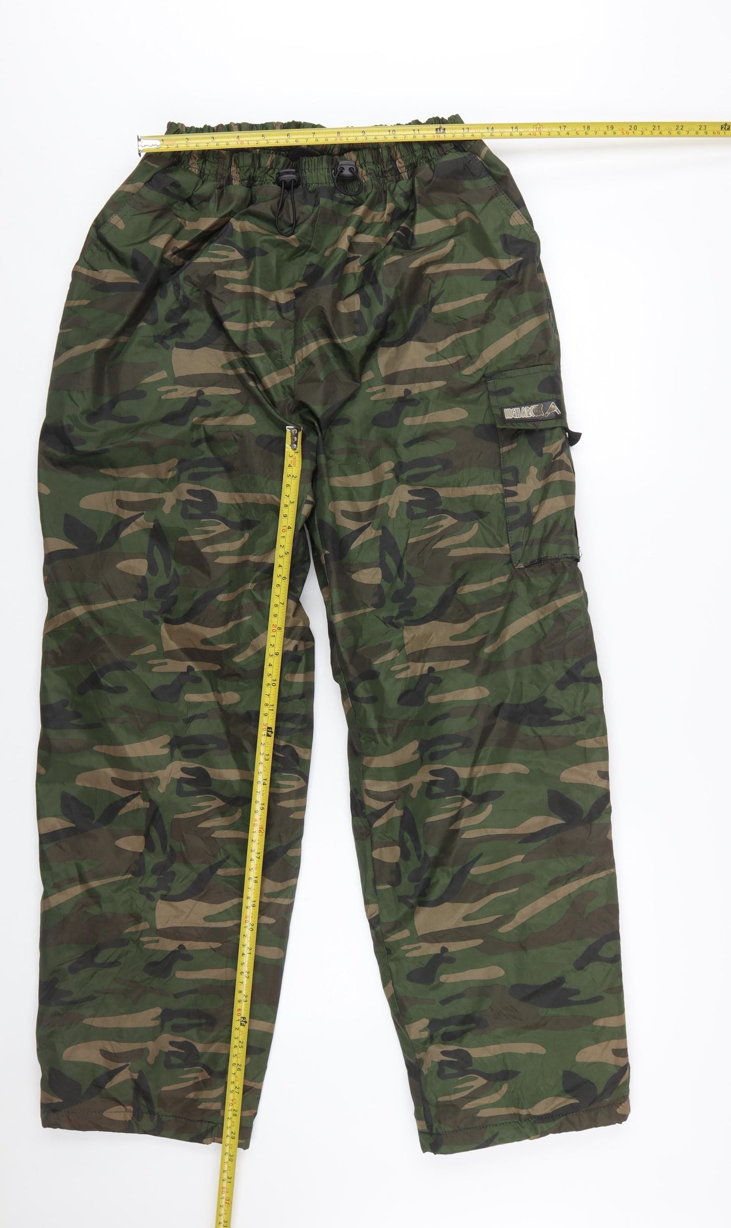 High Arctic Men's Green Camouflage Cargo Trousers Size M