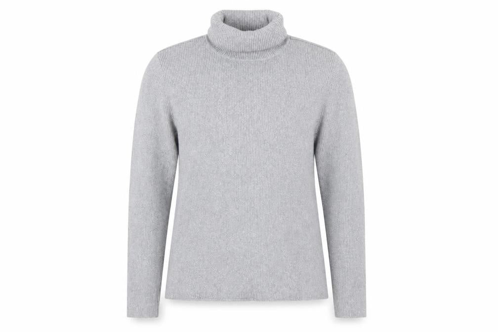 Liz Claiborne Women’s Grey Petite Roll Neck Knit Jumper L
