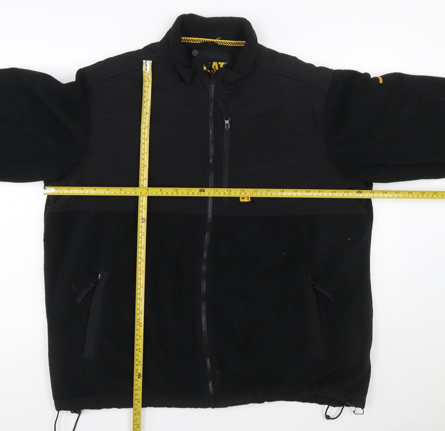 CAT Men's Black XL Fleece Workwear Jacket Full Zip Outdoor
