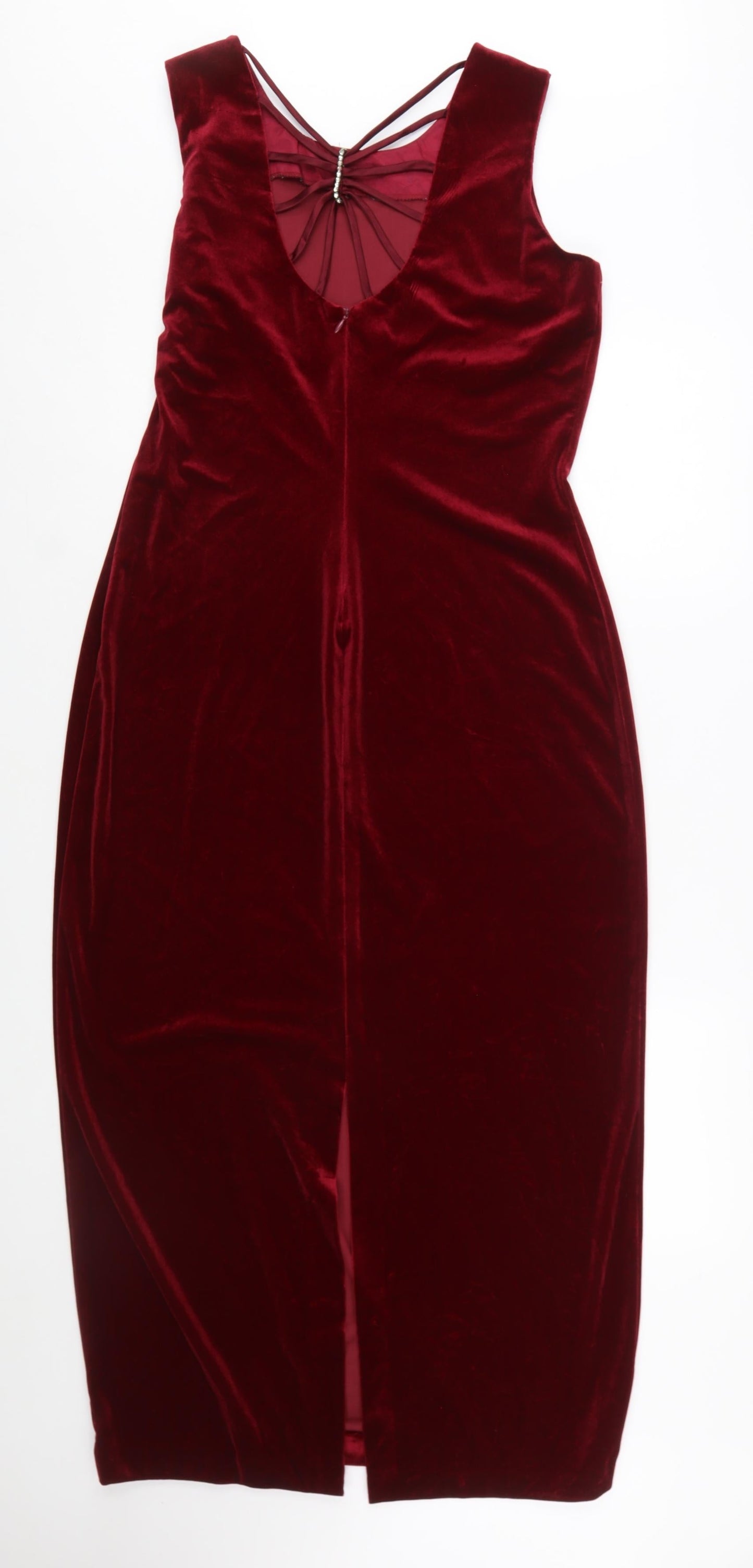 Reitmans Women's Red Velvet Bodycon Midi Dress Size 12