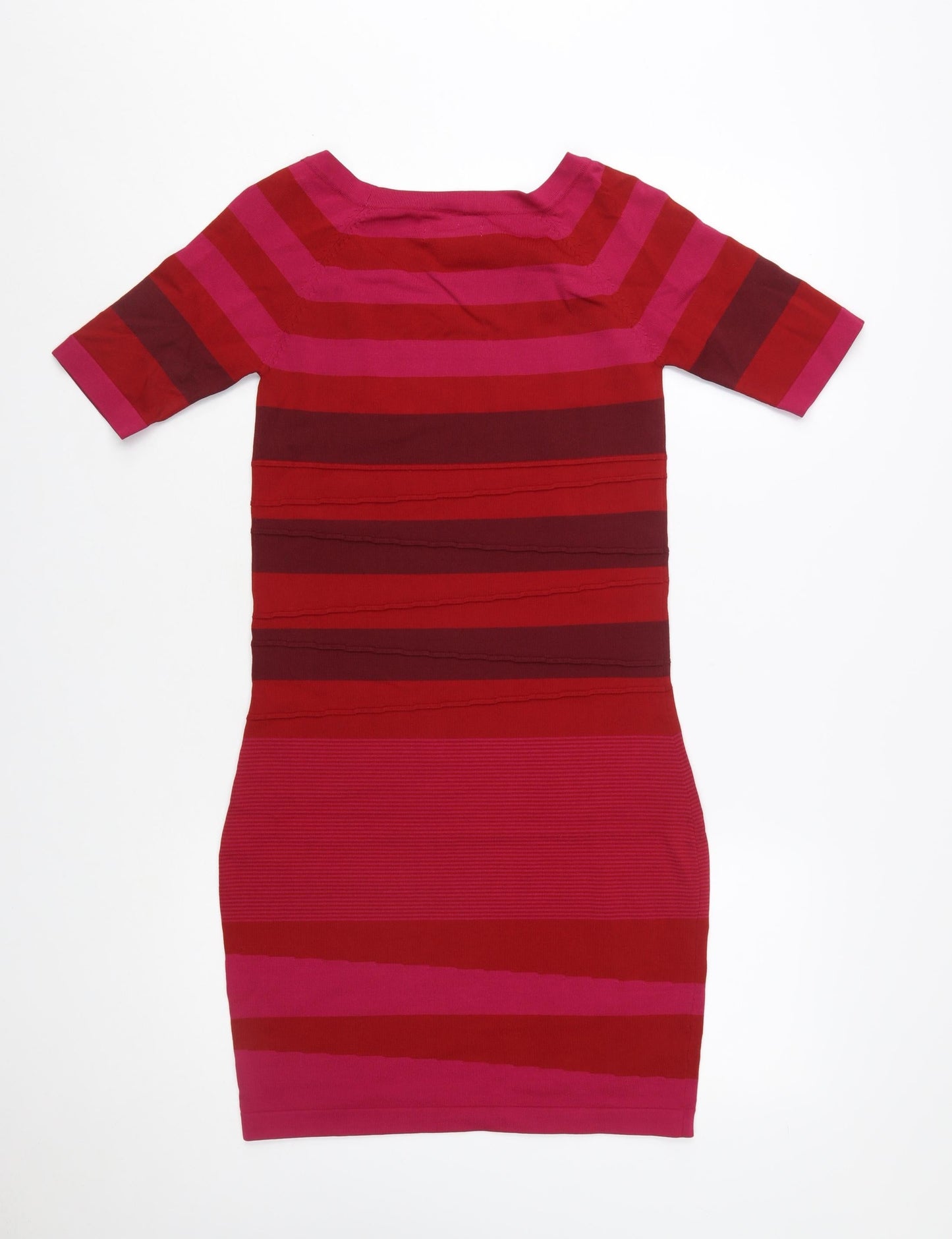 M.S.S.P. Women’s Red Striped Bodycon Knit Dress Size S