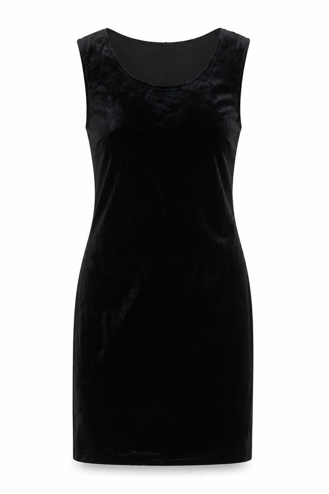 D.J. Summers Women’s Black Velvet Bodycon Sleeveless Dress Size 10
