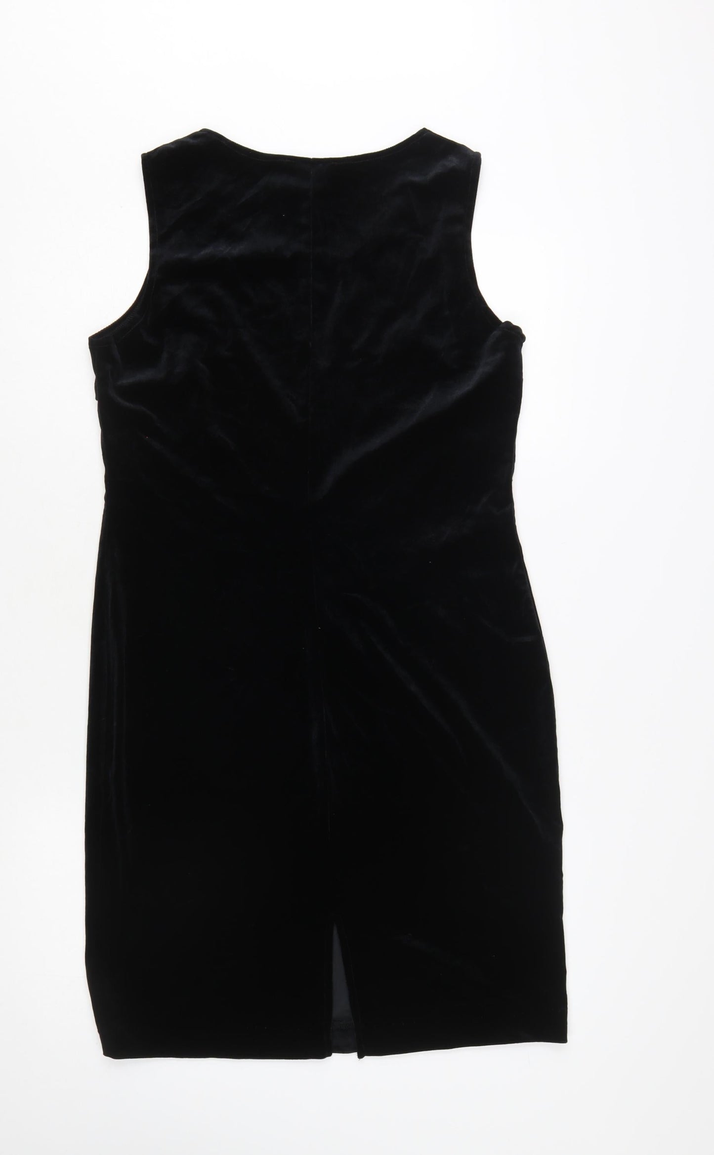 D.J. Summers Women’s Black Velvet Bodycon Sleeveless Dress Size 10