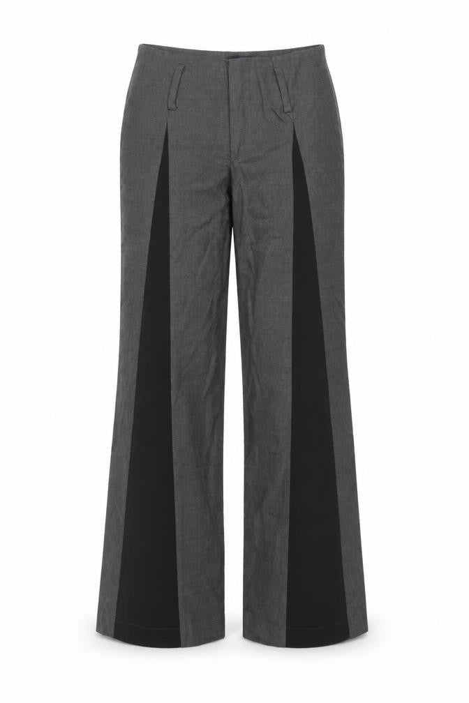 Banana Republic Women's Grey Wide-Leg Stretch Wool Trousers Size 6