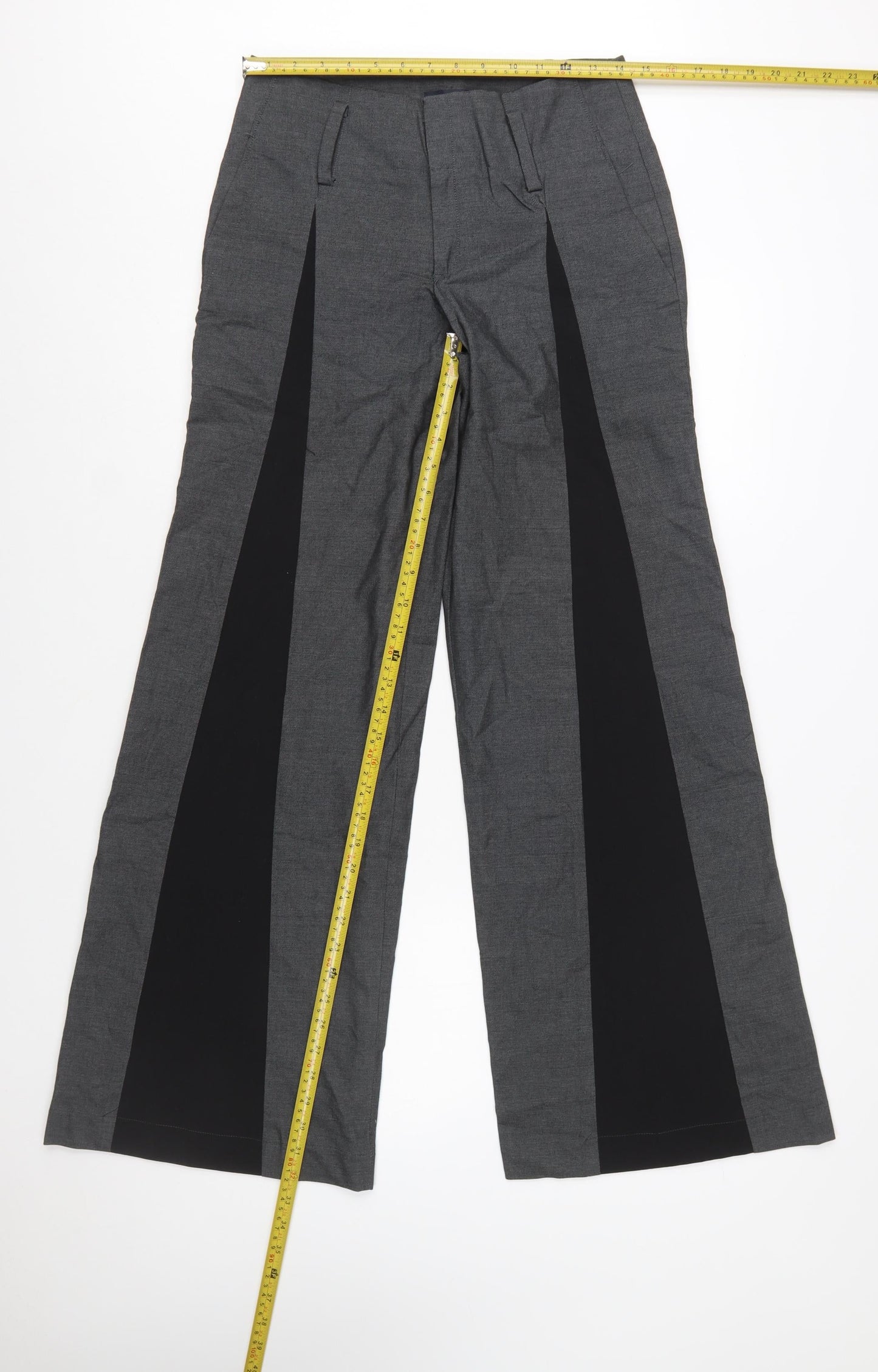 Banana Republic Women's Grey Wide-Leg Stretch Wool Trousers Size 6