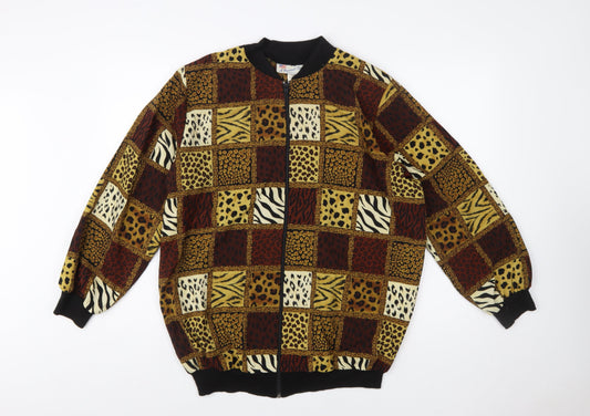 A Personal Touch Women's Multicoloured Animal Print Bomber Jacket M