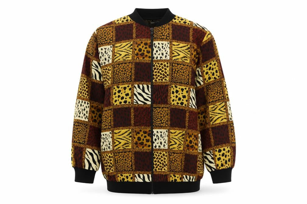 A Personal Touch Women's Multicoloured Animal Print Bomber Jacket M