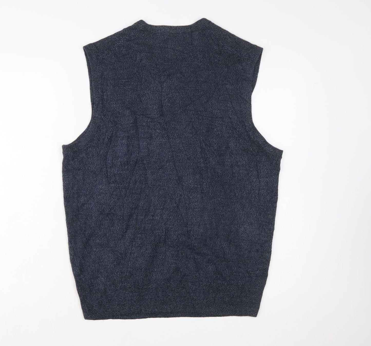 Dockers Men's Grey Acrylic V-Neck Sleeveless Knit Vest L