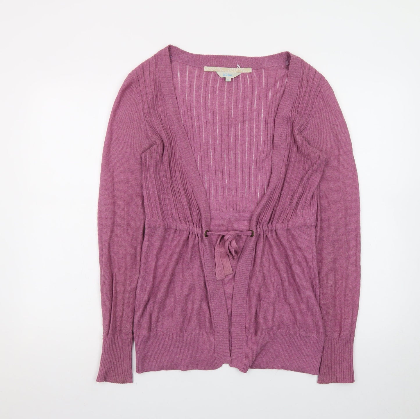Fat Face Women's Purple Long Sleeve Tie Waist Cardigan Size 12