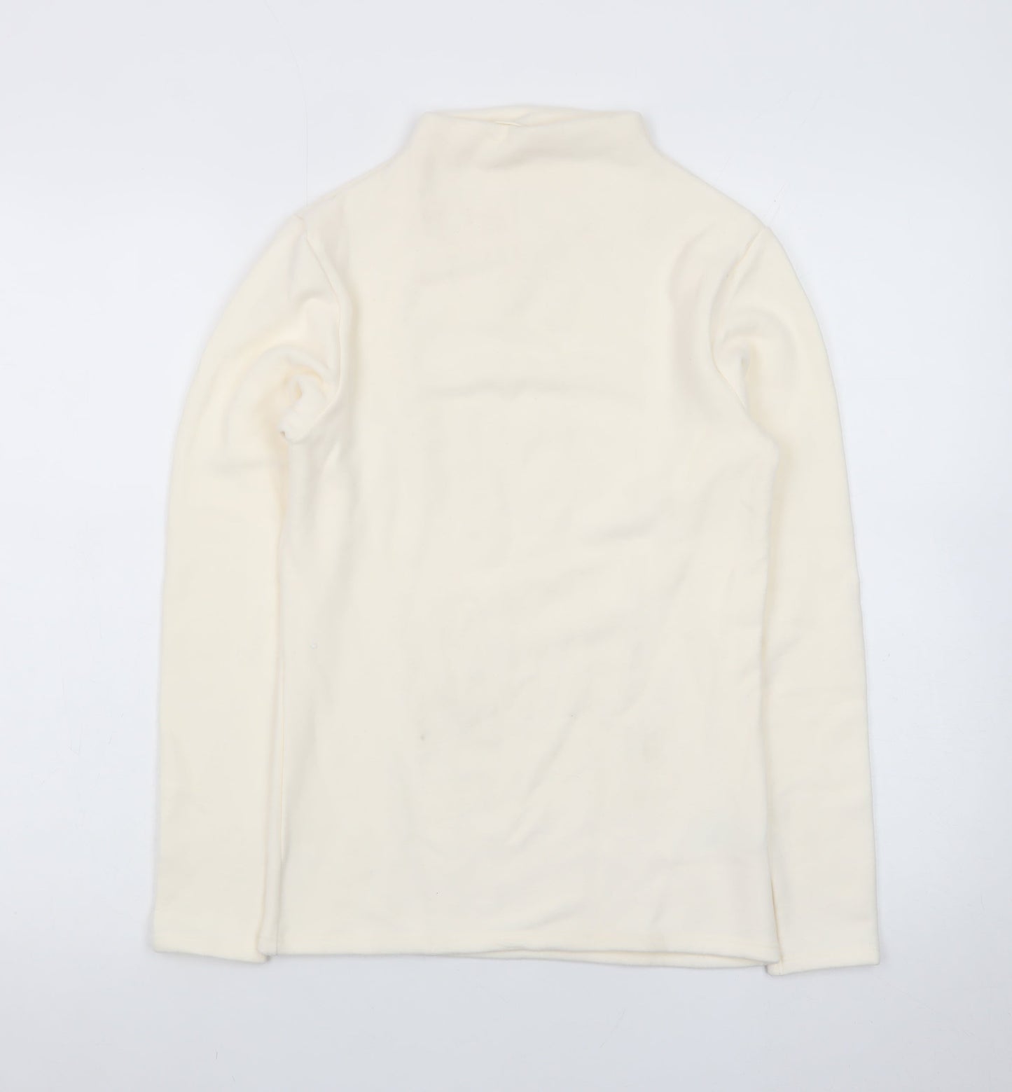 Marks and Spencer Women Ivory Heatgen High Neck Jumper Size 12