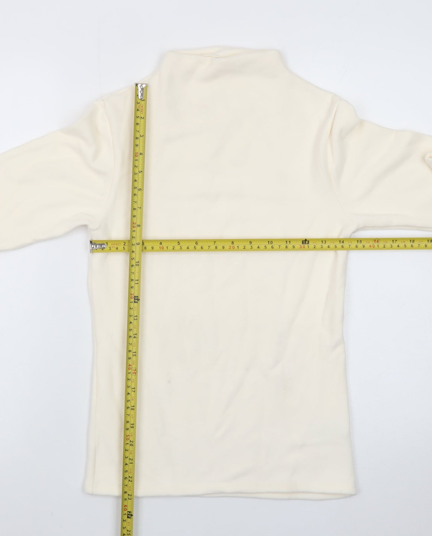 Marks and Spencer Women Ivory Heatgen High Neck Jumper Size 12