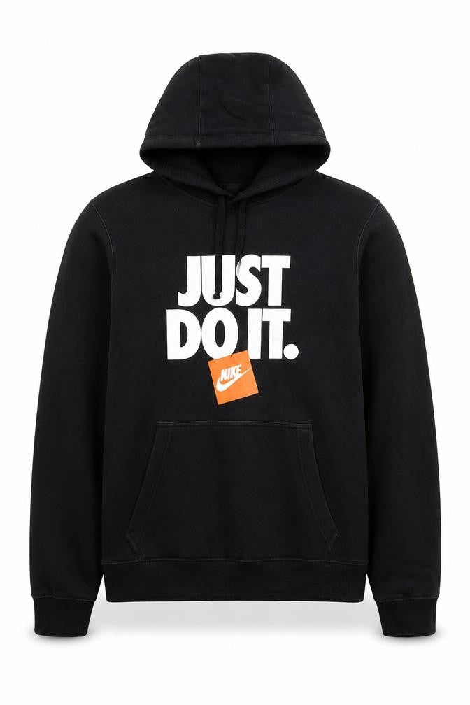 Nike Men's Black Pullover Hoodie Small Just Do It Logo Sportswear