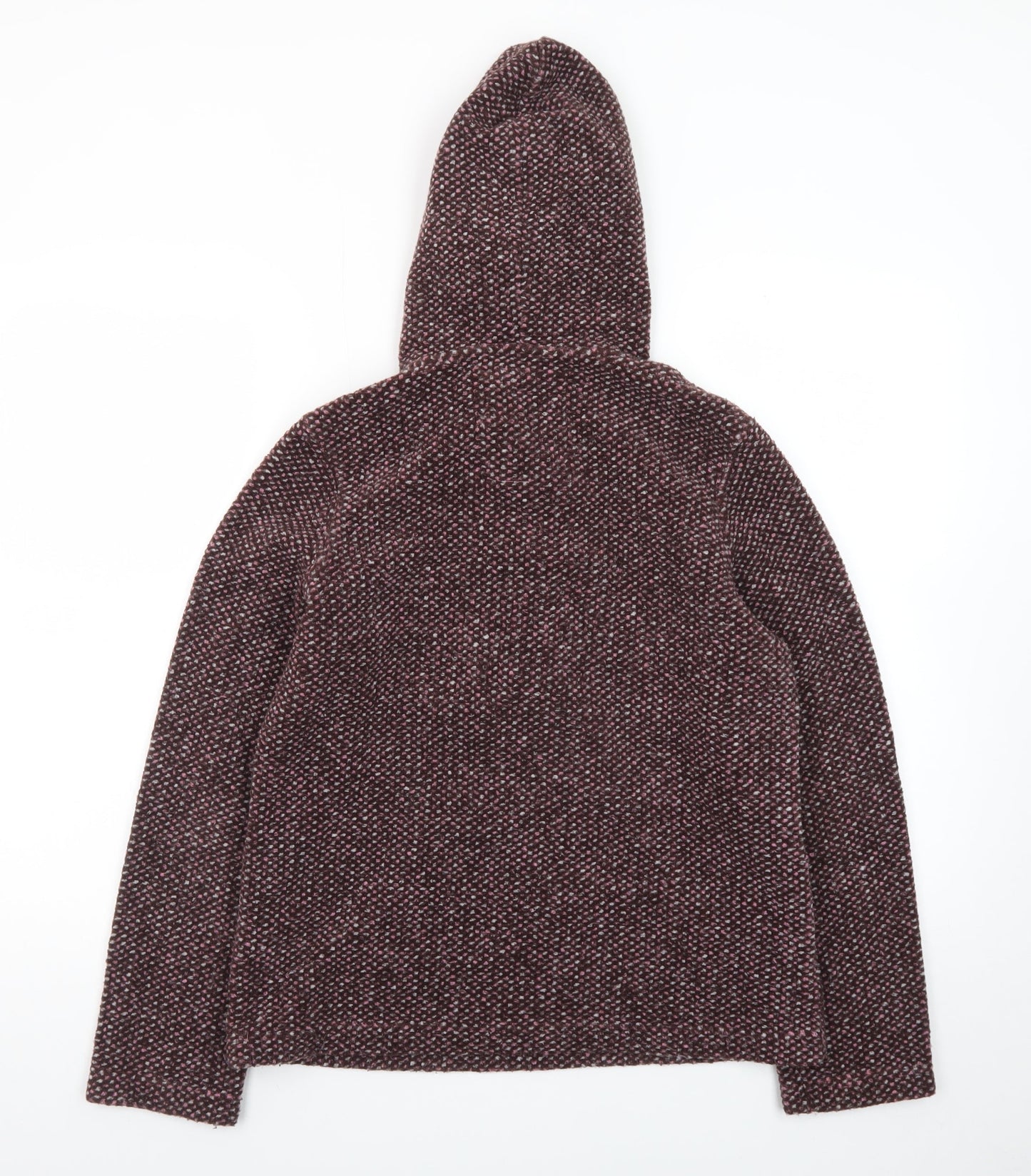 Next Women’s Purple Hooded Henley Knit Jumper Size 12