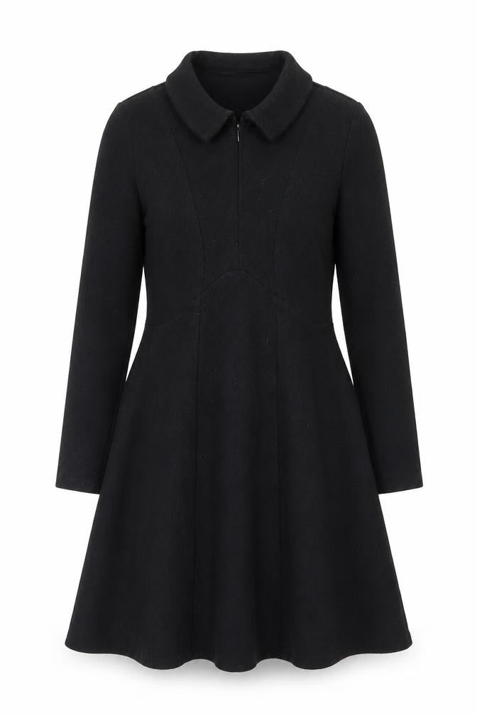 Marks & Spencer Women’s Black Fit & Flare Collared Knee Length Dress Size 8